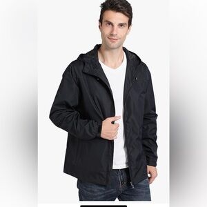 COR3 Black Full Zip Hooded Jacket Size L